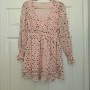 Mi Ami Pink Dress With Hearts Size S Worn Once
